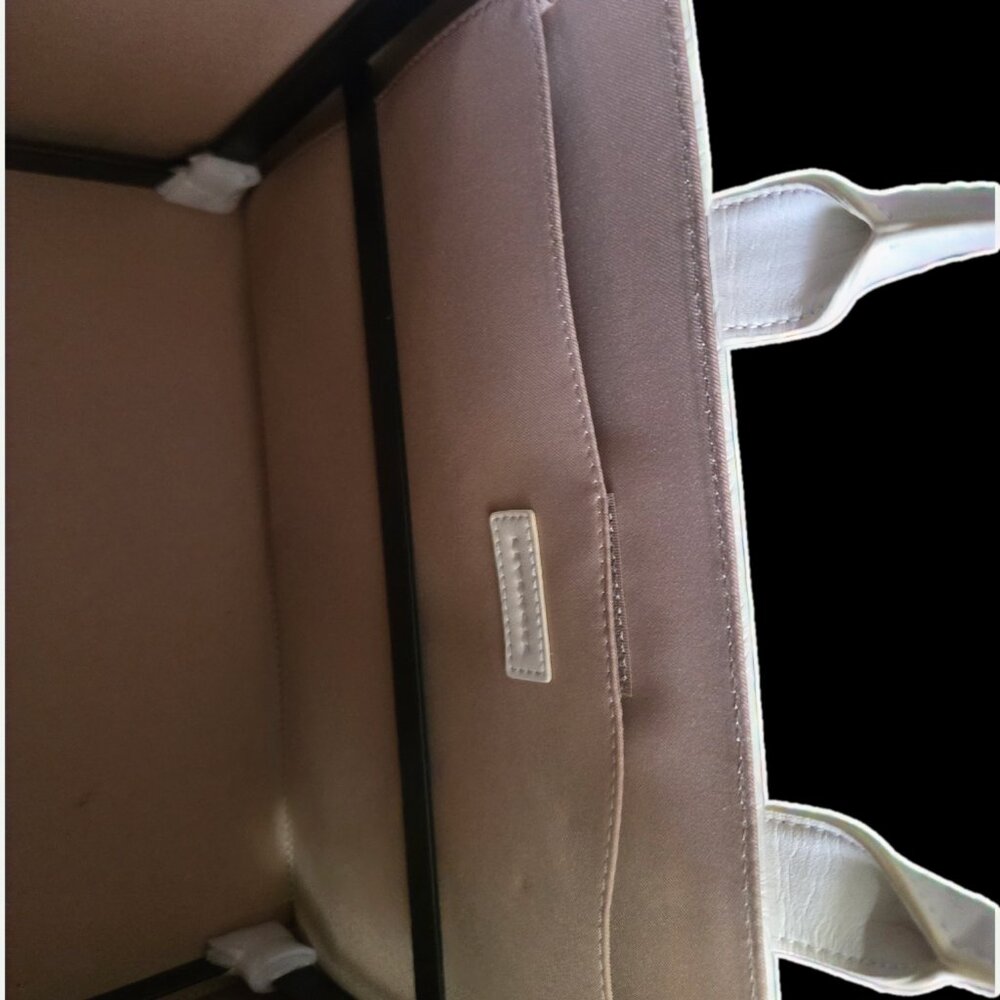 Levenger Filigree Portable File Tote - Eggshell White Office Box & Accessories